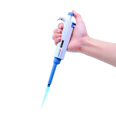 A pipette holder with a long handle