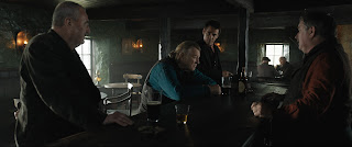 (From L-R): Jon Kenny, Brendan Gleeson, Colin Farrell, and Pat Shortt in the film THE BANSHEES OF INISHERIN.