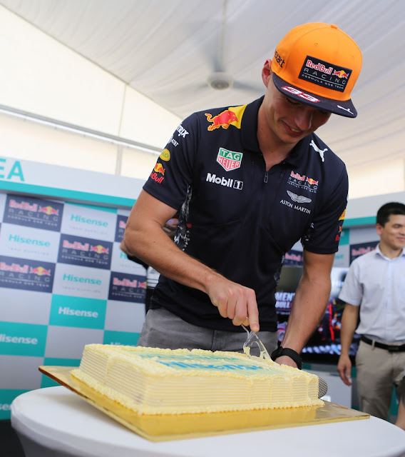 Hisense Malaysia showcase the Hisense 4K ULED TV 65” Series 8 at the Malaysia Grand Prix F1nale with Max Verstappen, Red Bull Racing Driver