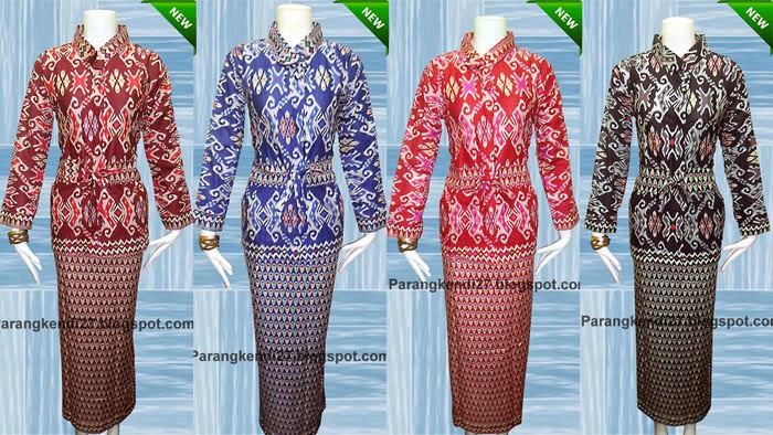  Baju  batik muslim model  rok  blus  klasik cocok untuk 