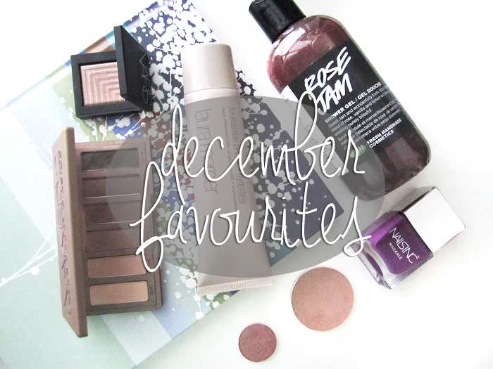 Girllovesgloss.com December beauty makeup favourites urban decay nars lush laura mercier nails inc mac