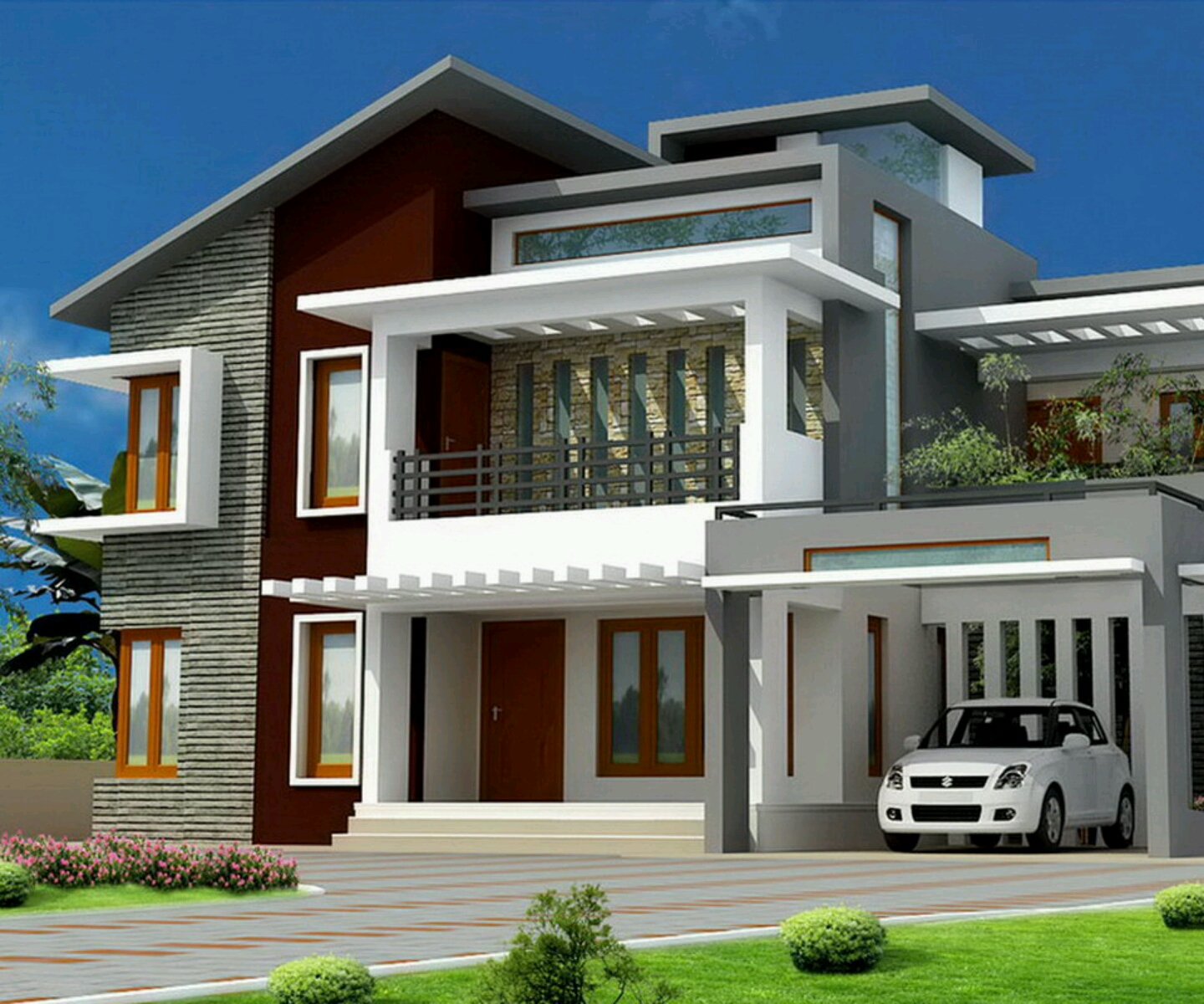 New home  designs  latest Modern  bungalows  exterior 