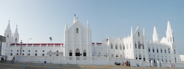 Full view Front View of Our Lady of Good Health Velankanni 