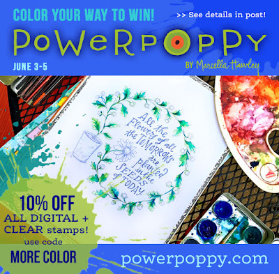 Power Poppy, Color Your Way To Win, June 3-5, 2016, 10% off sale