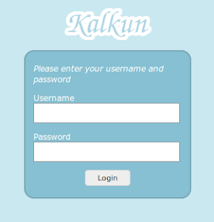 login admin kalkun