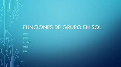 Funciones de grupo en SQL