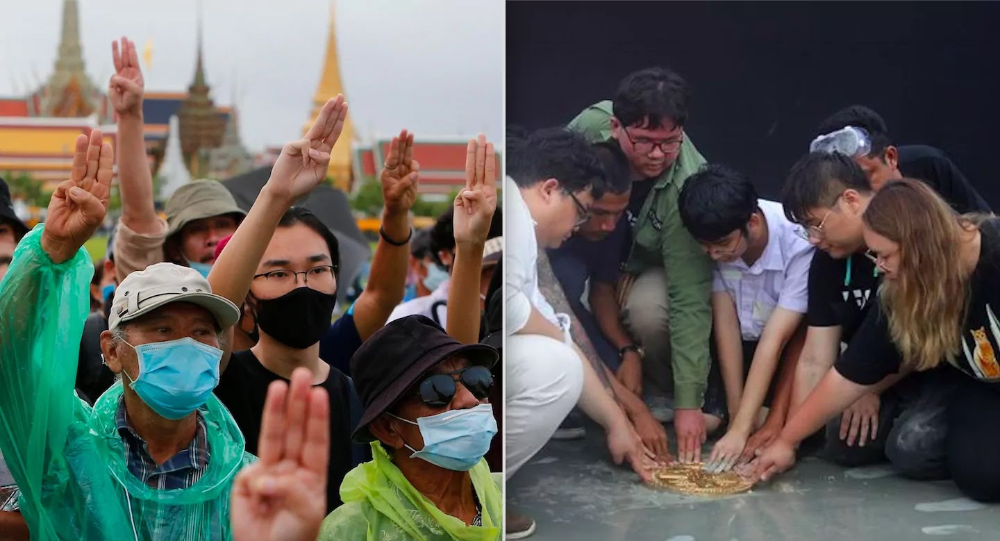 Thailand Protests: Activists Lay People's Plaque Challenging The Monarchy And Call For Democratic Reform