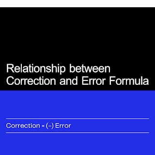 Relationship between Correction and Error Formula