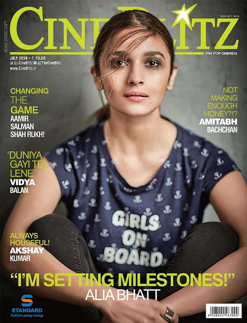 Actress, @ Alia Bhatt - Cineblitz Magazine India, July 2016