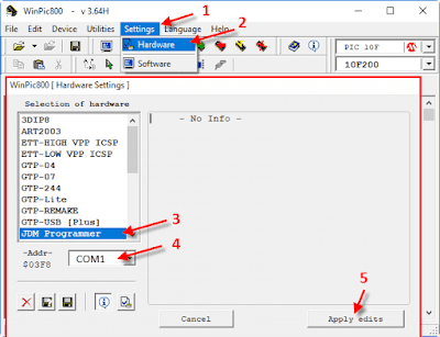 شرح خطوات استخدام برنامج  WinPic800