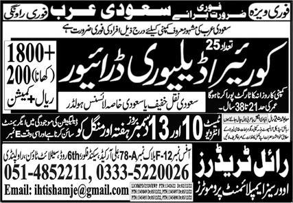 Courier Driver & Delivery Driver Jobs 2022 in Saudi Arabia