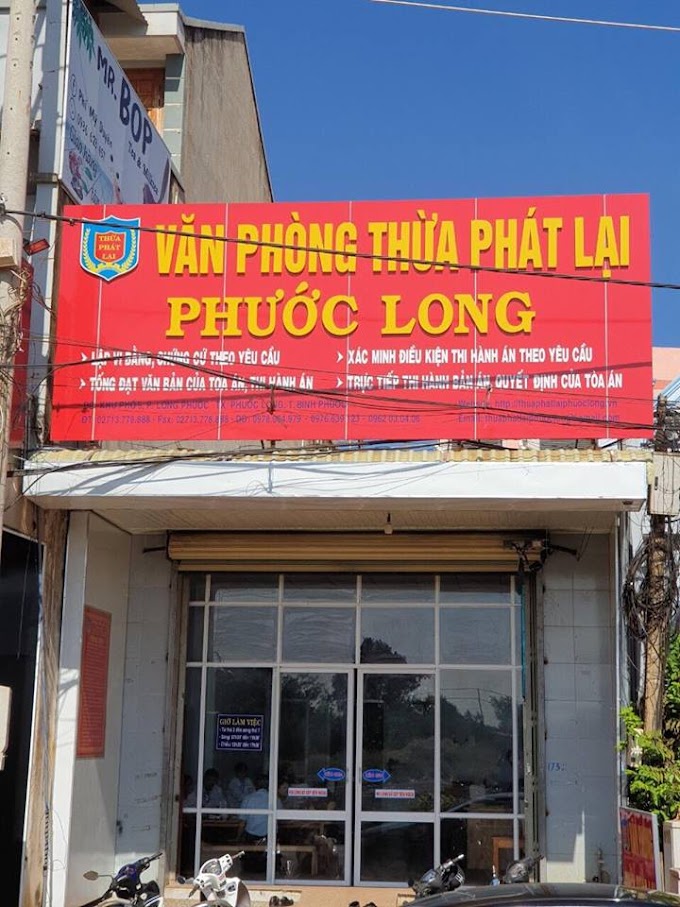 Danh sách VP Thừa phát lại Bình Phước