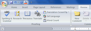 Ms Word Spelling and Grammar Option