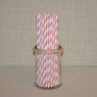 Pale Pink Striped Straw, Pink Striped Straw, Light Pink Striped Straw, Party&Co, Themed Parties