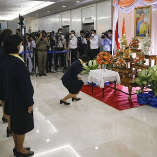 Thailand's Senior official and Politicians hold prayers and lay flowers for hospitalized Princess Bajrakitiyabha