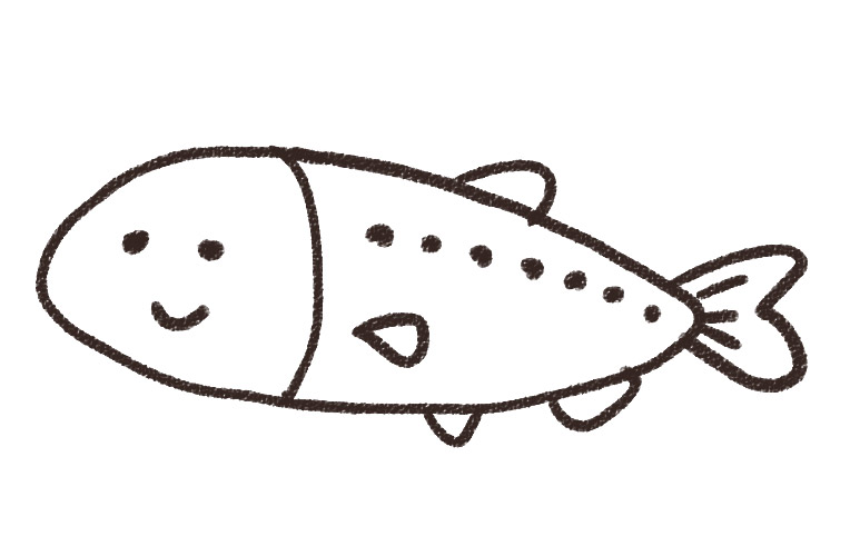 鰯のイラスト 魚 ゆるかわいい無料イラスト素材集