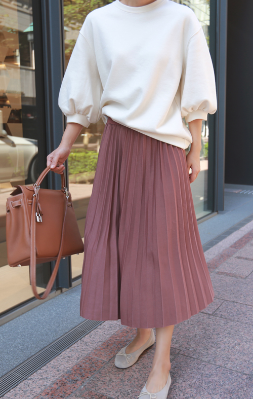 Pleated Midaxi Skirt