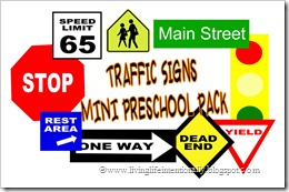 traffic signs mini preschool pack. logo imagePDF