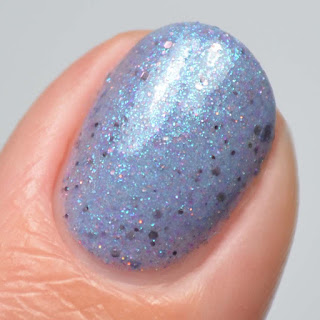 periwinkle nail polish with color shifting shimmer