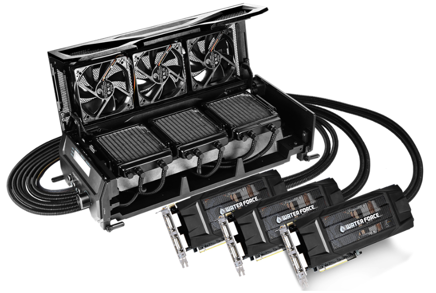 GIGABYTE GTX980 G1 Gaming WATERFORCE 3-Way SLI Kit