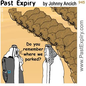 [CARTOON] Camel Parking , images, pictures, image, picture, animals, cartoon, Dubai, cars, shopping