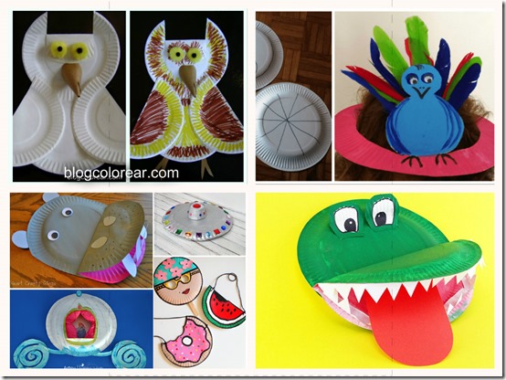 animales hechos con platos (4)