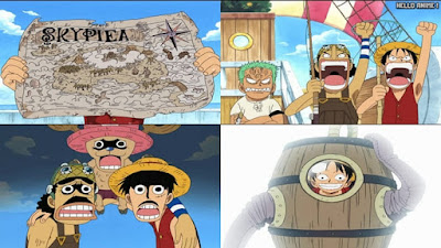 ワンピース アニメ 144話 スカイピア地図 ルフィ ゾロ チョッパー ウソップ | ONE PIECE Episode 144