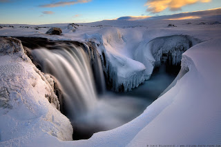 Popular waterfalls in the north of Iceland