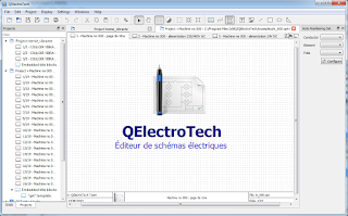 Screenshot 1 Qelectrotech Software Mengambar rangkaian listrik