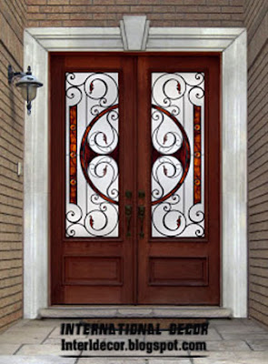 Interior Decor Idea: American wooden doors with stained glass designs
