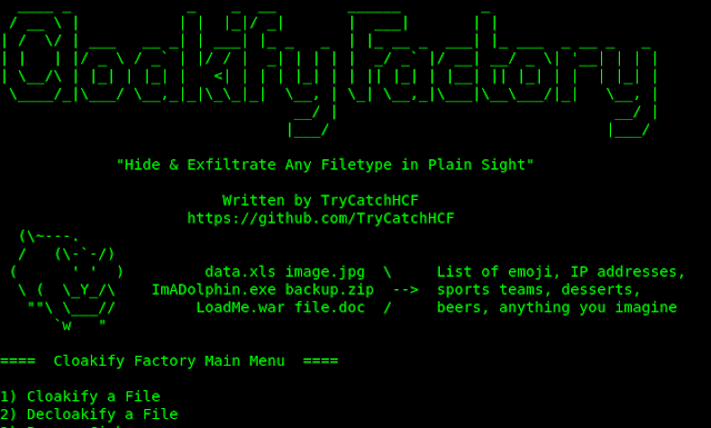 CloakifyFactory Kali Linux