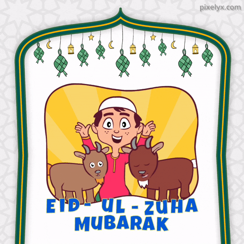 Animated Eid Ul Zuha Mubarak 2023 Images