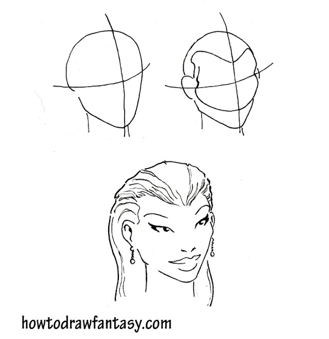 how to draw cartoon dog face. how to draw cartoon girl face.