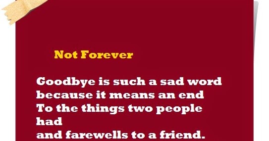 Short Sad Goodbye Poems | Cute Instagram Quotes