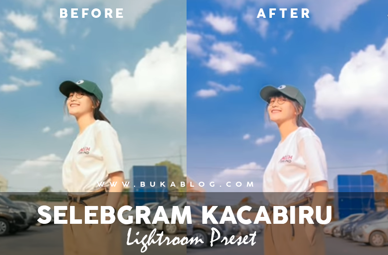 Before after using Kaca Biru Lightroom Mobile Preset 