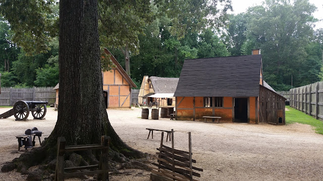 Recreation of the James Fort interior.