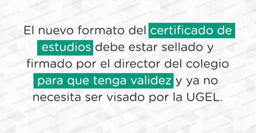 MINEDU: Conozca en qué consiste el nuevo formato del Certificado de Estudios (CE)