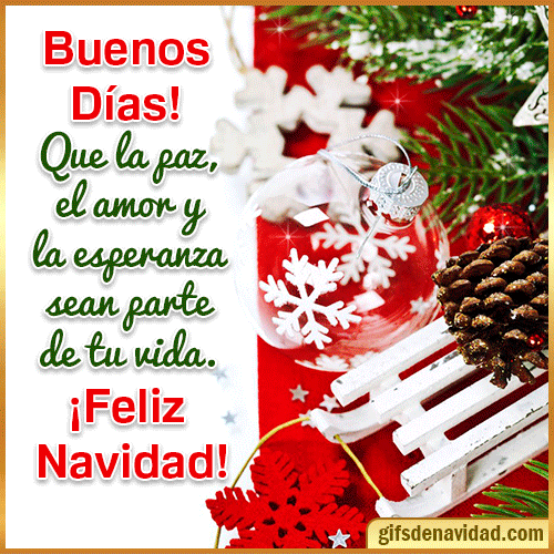 buenos días feliz navidad