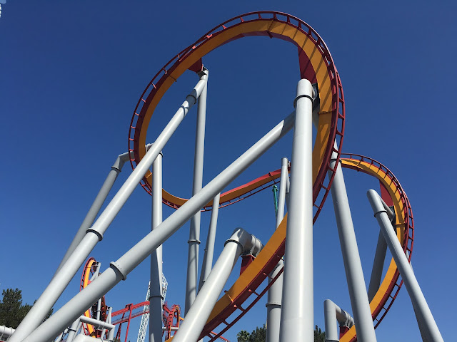 Suspended Cobra Roll Silver Bullet Knotts Berry Farm Roller Coaster