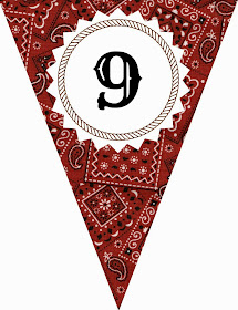 FREE Printable Western-Themed Pennant Banner (includes all letters and numbers) | Apples to Applique #western #party #cowboy #cowgirl #birthday