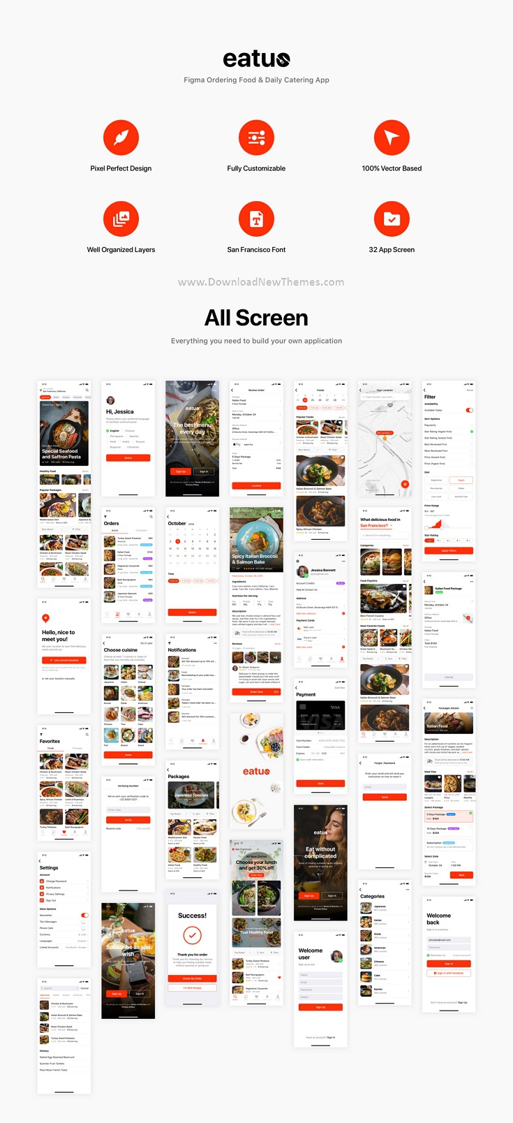 Ordering Food & Daily Catering App UI Kit