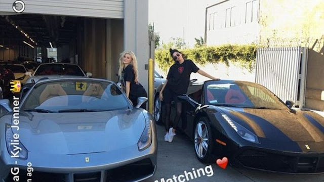 Kendall & Kylie Jenner Show off Ferrari Supercar Twins
