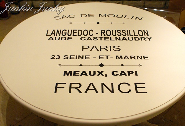 coffee table stencilled