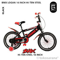 Sepeda BMX Anak Evergreen EG1637 Logan 16 Inch x 2.125 Inch 4-7 Tahun Hi-Ten Steel Threadless Headset Kids Bike