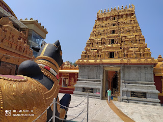 Lord Nandi In Front Of Gopuram