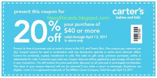 Free Printable Carter's Coupons