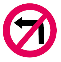 no left turn sign