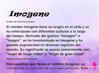 significado del nombre Imogene