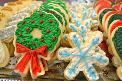 Christmas Wreath and Snowflake Cookies