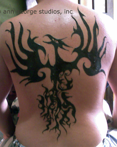 henna tattoo on the back